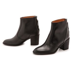 Madewell Black Leather Zip Back Billie Boots